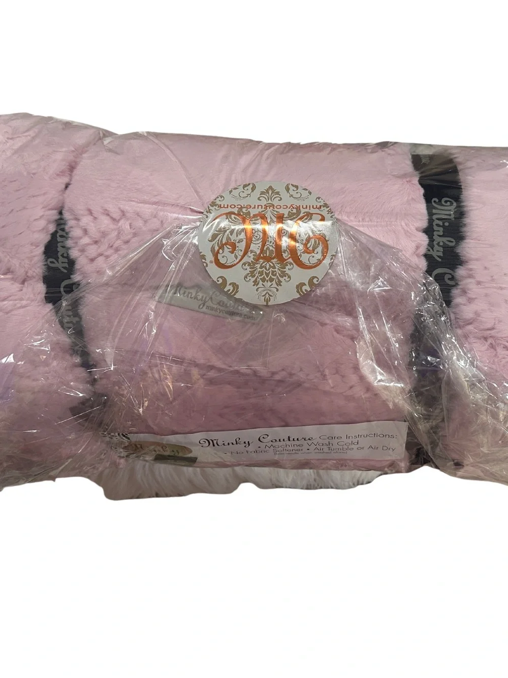 Minky Couture Plush Blanket Monster Size - Blush Pink - 60” x 72”